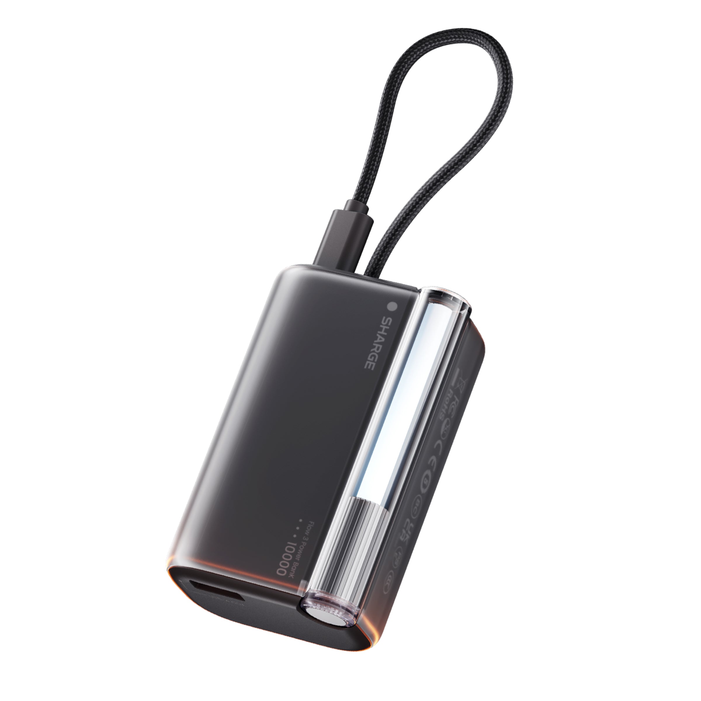 SHARGE Flow 3 Power Bank (45W, 10K, Built-in Cable)