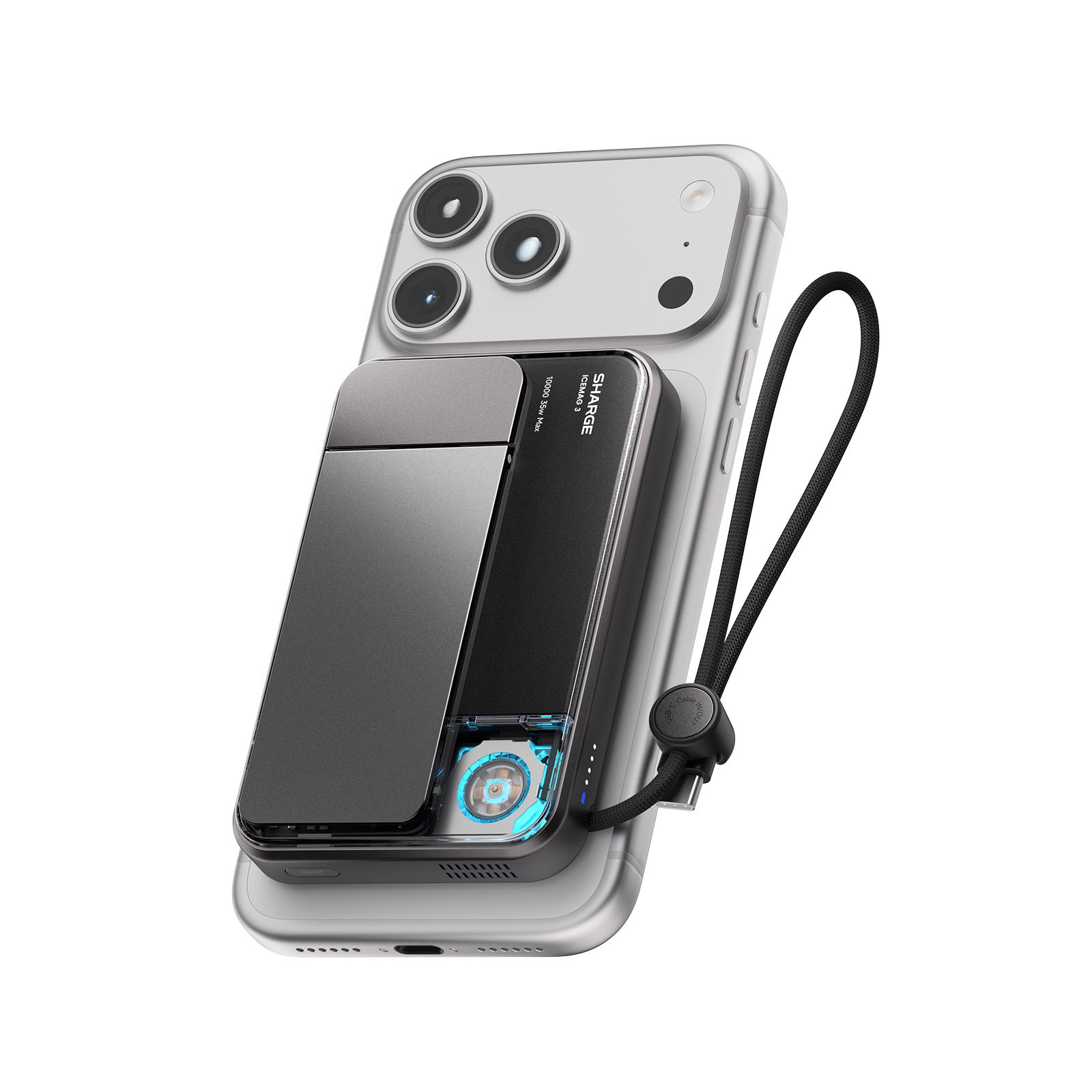 SHARGE ICEMAG 3 Power Bank(35W, 10K, Qi2.2 25W, Built-in Cable)