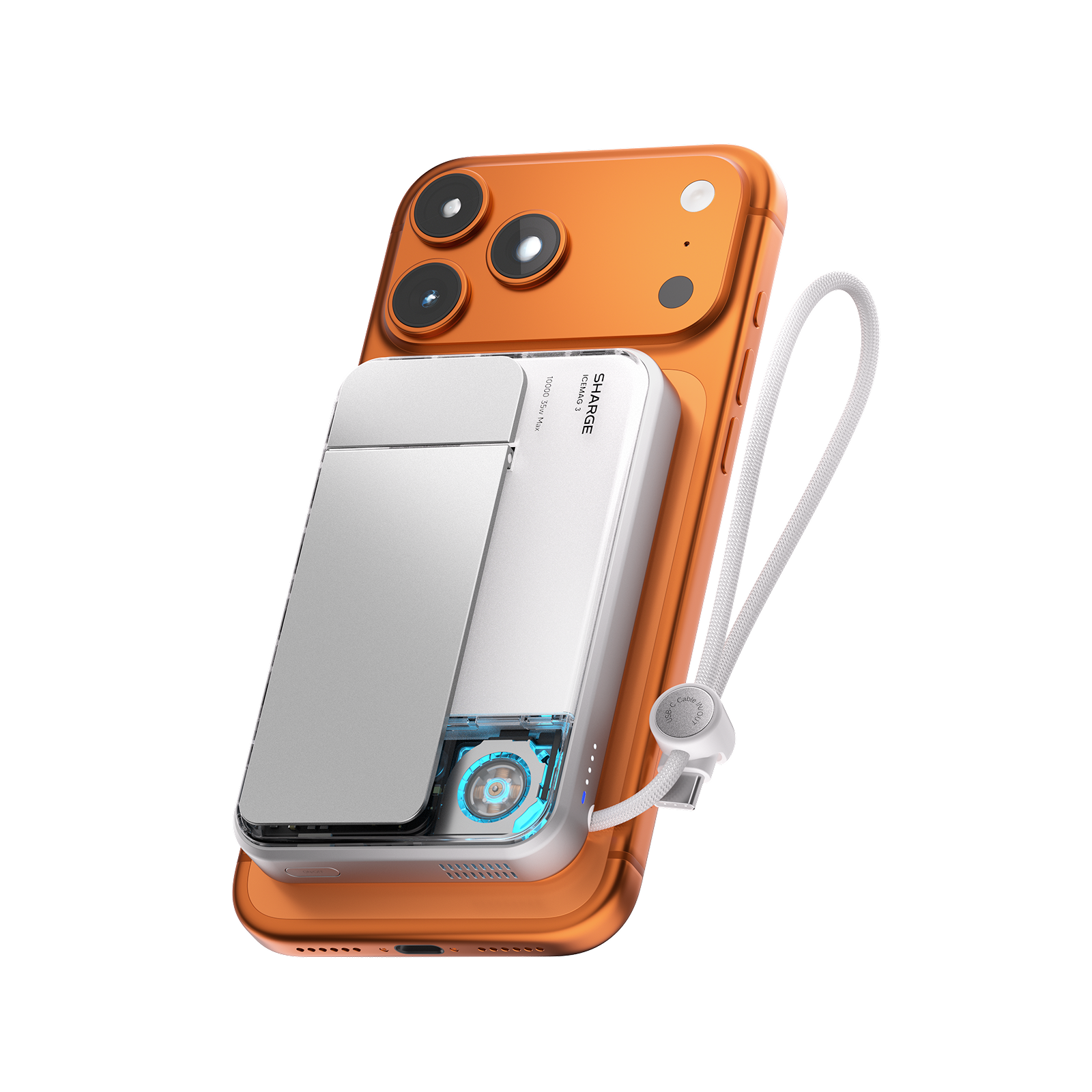 SHARGE ICEMAG 3 Power Bank(35W, 10K, Qi2.2 25W, Built-in Cable)