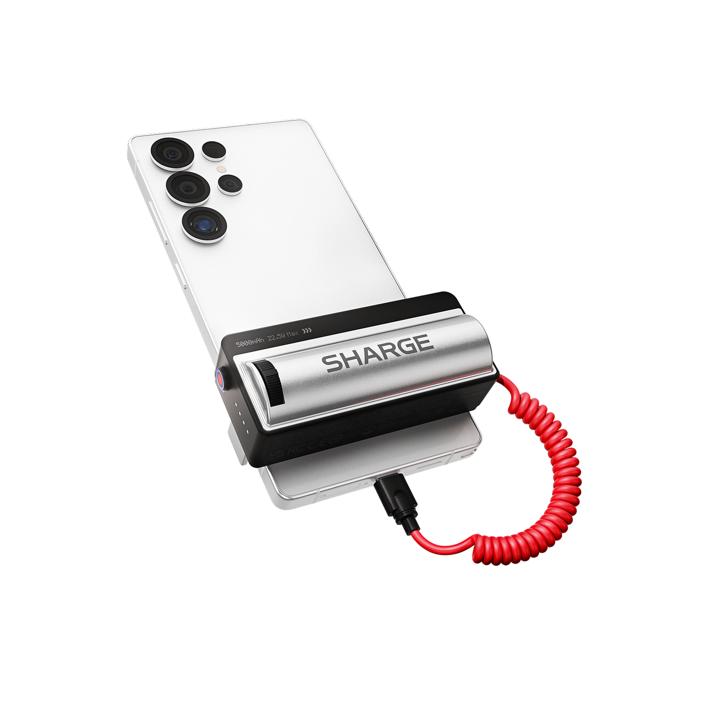 SHARGE Grip Power Bank(22.5W, 5K, Tactile Shutter Button)