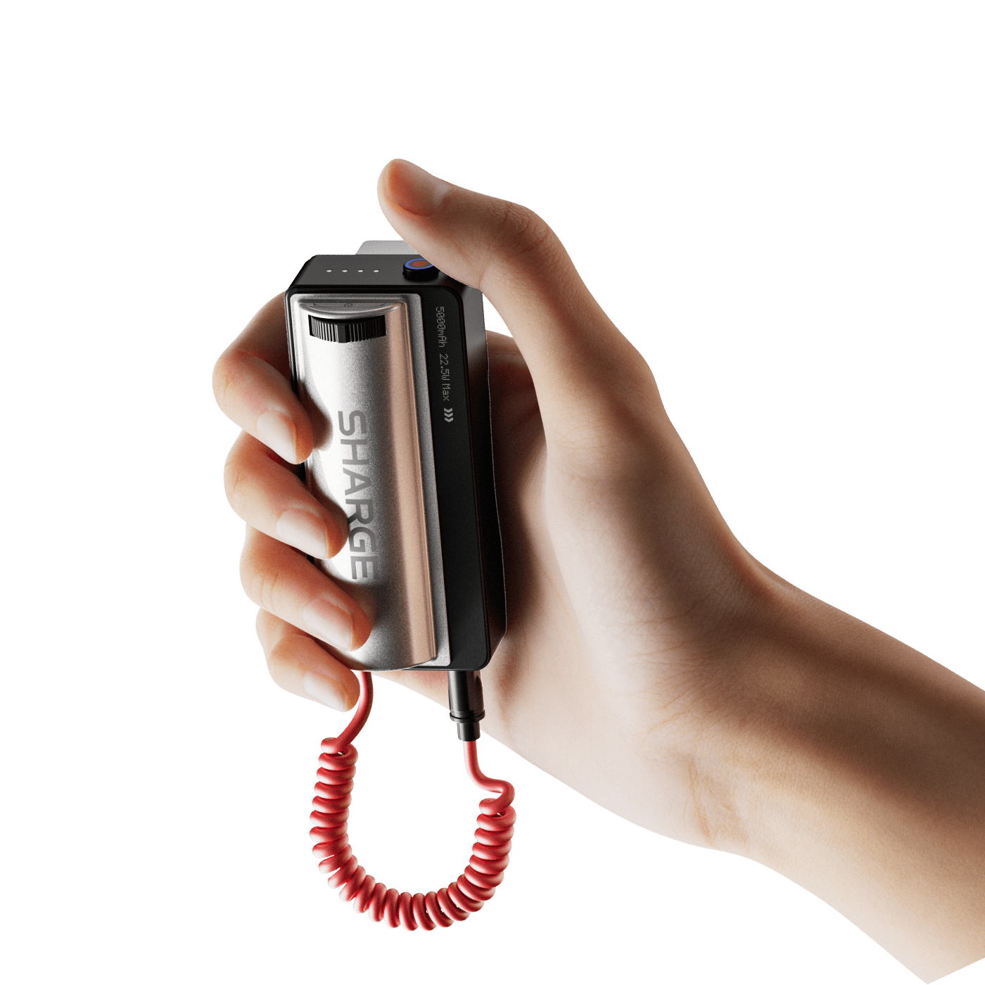 SHARGE Grip Power Bank(22.5W, 5K, Tactile Shutter Button)