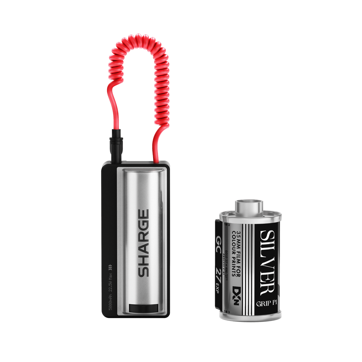 SHARGE Grip Power Bank(22.5W, 5K, Tactile Shutter Button)