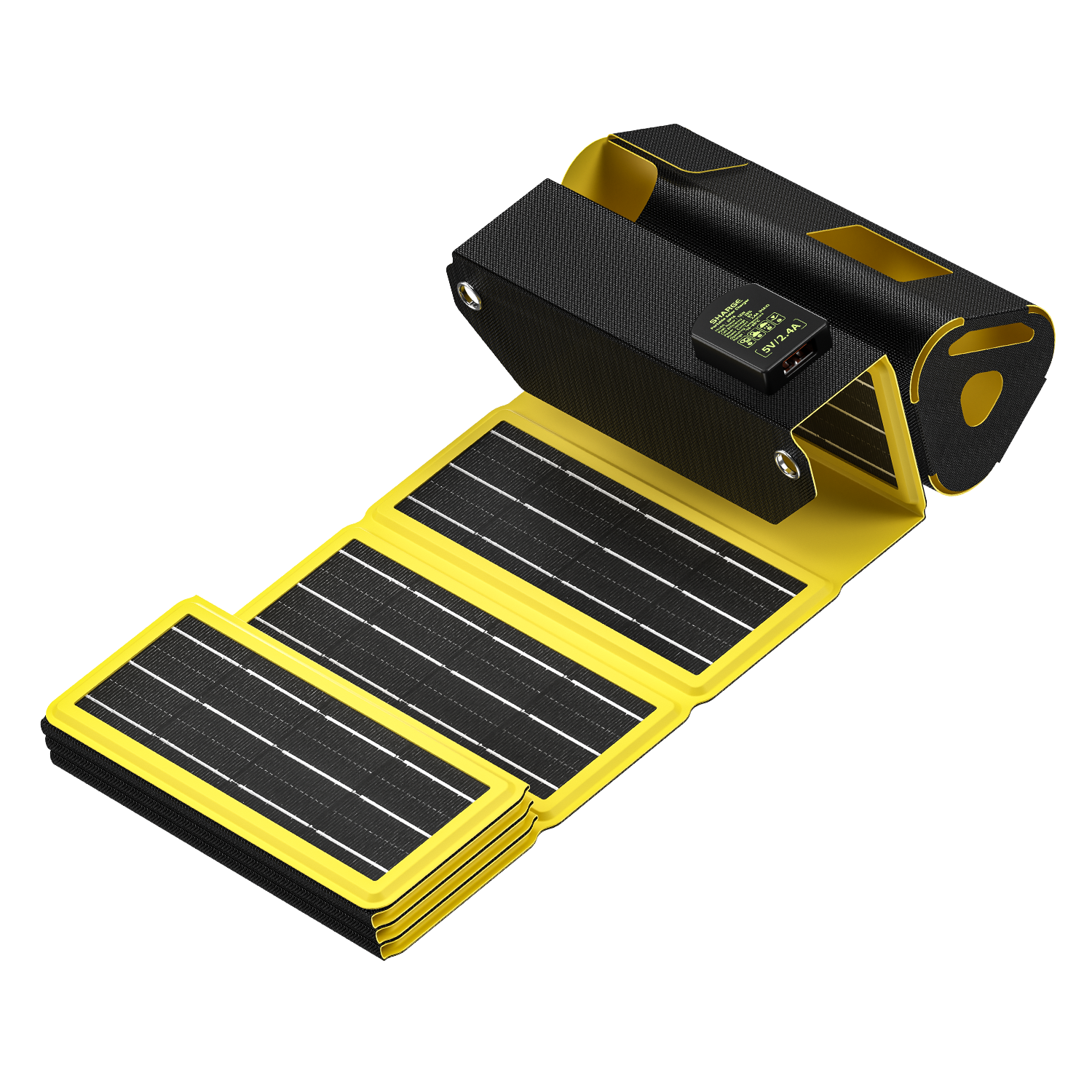 Shargeek Solar Panel Charger with USB Port, 12W IP54 Waterproof Portable and Foldable Hiking Camping Gear USB Solar Panel Compatible with iPhone, iPad and More(Design for shargeek 170)