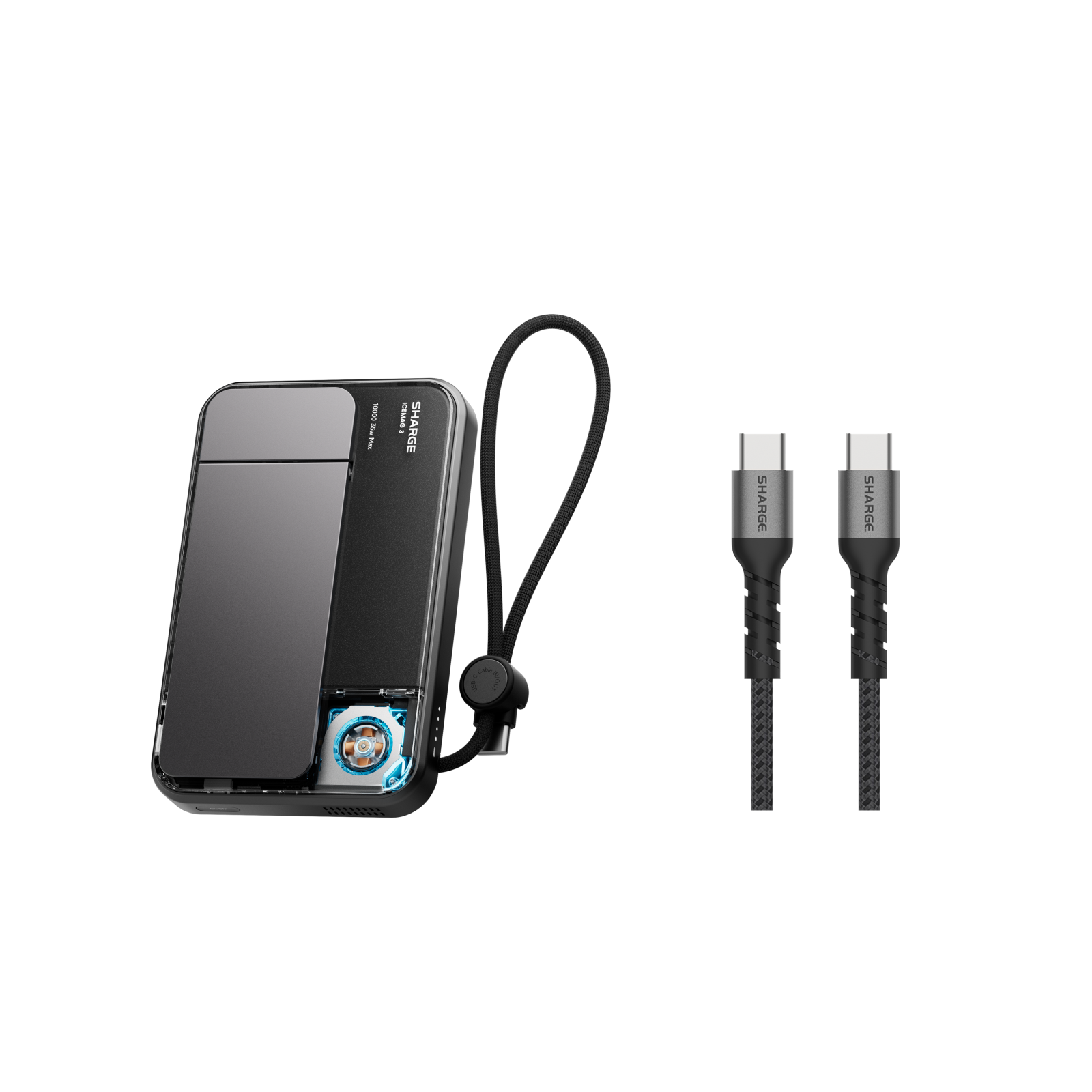SHARGE ICEMAG 3 Power Bank(35W, 10K, Qi2.2 25W, Built-in Cable)