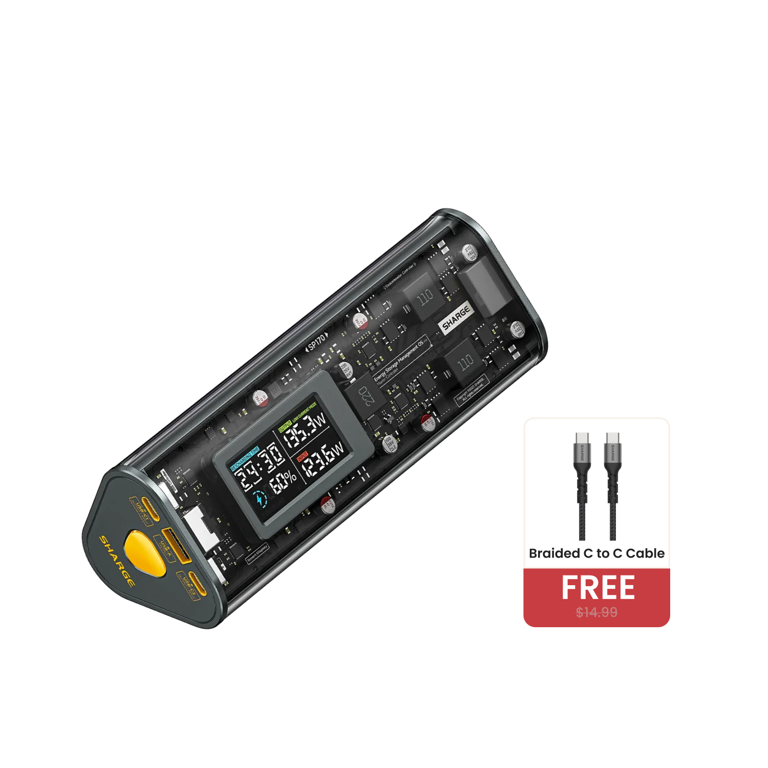 Shargeek 170 (140W, 24K) ( Free 240W Cable)